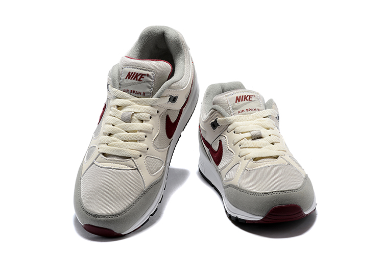 Nike Air Span II Grey Red Shoes - Click Image to Close